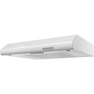 FIREGAS Cappa Aspirante 60 cm con Filtro a Carbone Incluso, Aspirazione con Ricircolo, Luce LED, Alta Efficienza Energetica e Design Moderno, Colore Bianco