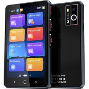 HPHPH Traduttore Simultaneo Vocale, 1 PCS Traduttore vocale intelligente portatile 135 lingue in tempo reale 14 traduzioni offline Discorso multilingue Viaggi d'affari ,Traduttore Inglese Italiano(Noir)
