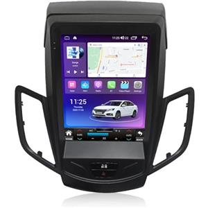 BOJONI Autoradio 2 Din Radio car stereo per Ford Fiesta 2009- 2014 9 Pollici Touchscreen GPS Navigatore Bluetooth Lettore Comandi al volante USB auto radio carplay android auto ( Size : TS2 4-Core 2G+32G )