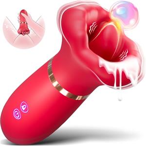 Hellmos Vibratore Giocattoli Sessuali per Donne Sex Toy Solo - Vibratori per donne con 10 modalità di vibrazione e 10 modalità di leccate, vibratore per punto G con stimolazione del clitoride per donne