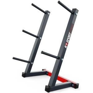 K-SPORT Rastrelleria Porta Dischi Pesi - Rack Comodissimo per Dischi da 22mm, Capacità Fino a 280kg, 5 Barre di Carico