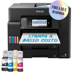 Epson EcoTank ET-5800, Stampante Multifunzione, Stampa Fronte/Retro, Scansione, Copia, Fax, Formato A4, ADF, 2 Vassoi Frontali da 250 Fogli, Wi-Fi, LCD 10.9 cm