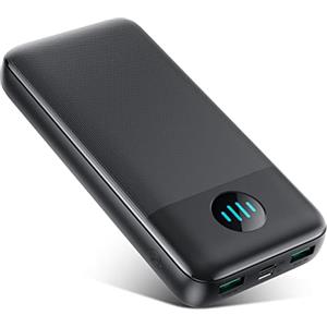 QTshine Power Bank, Caricatore Portatile 26800mAh, Powerbank 3A PD USB C Ingressi&Uscite, Caricabatterie Portatile Ricarica Rapida Batteria Esterna 3 Uscite per iPhone Huawei Xiaomi Auricolari