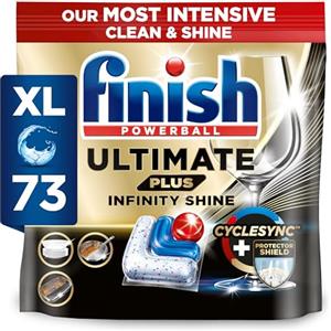 Finish Ultimate Plus Infinity Shine Pastiglie per lavastoviglie sfuse |profumo: fresco | 73 pastiglie per lavastoviglie | per una pulizia eccellente e lucentezza a diamante