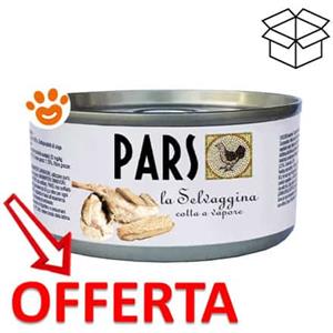 PARS Cibo Umido per Cani e Gatti con Selvaggina - Lattina da 85 g, Cotto a Vapore e Senza Cereali