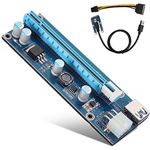 Ozgkee Egpu Mini Pcie a Pci Express 16X Riser Mini Pci E a Pci Express16X Extender Riser Adattatore con Cavo di Alimentazione per Scheda Video Mining