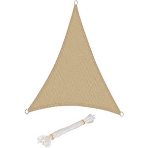 WOLTU GZS1188sd16 Tenda a Vela Parasole Triangolare Telo da Sole in HDPE Protezione Solare Respirante Anti UV Giardino Esterni Sabbia 5x7x7m