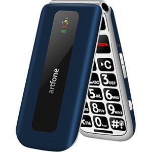 artfone F20 Telefono Cellulare per Anziani丨Flip Cellulare Anziani con Tasti Grandi丨SOS, Funzione MMS丨2.4 Display丨2G GSM, Supporto SIM Doppio丨Chiamata Rapida丨Radio FM丨Torcia丨1200mAh Batteria-Blu