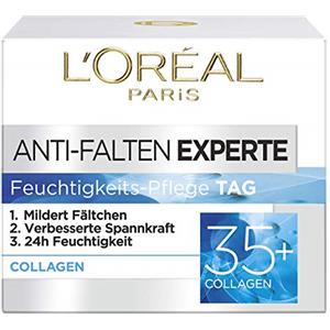 L'Oréal Paris Idratante per il viso, crema nutriente anti-invecchiamento con biosfere, ammorbidisce le rughe e idrata 24H, esperto anti-rughe 35+, 1 x 50 ml