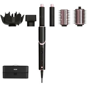 Shark FLEXSTYLE Styler e Asciugacapelli 5 en 1, con Arricciacapelli, Spazzola Lisciante, Volumizzante, Diffusore, Concentratore, Custodia da Viaggio, Senza Danni da Calore, Nero/Oro Rosa HD440EU