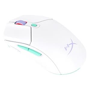 HyperX Pulsefire Haste 2 Core, Mouse Gaming Senza Filo, Connettività 2,4 GHz, Illuminazione RGB, 6 Tasti Programmabili, 12000 DPI, Resistenza fino a 20 Milioni di Clic, Batteria fino a 100 Ore, Bianco