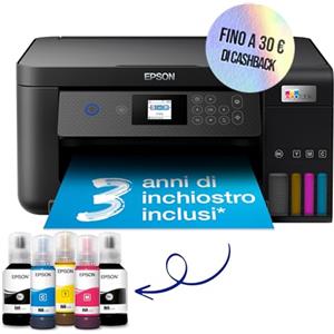 Epson EcoTank ET-2851 Stampante Multifunzione A4, Serbatoi Ricaricabili Alta Capacità, 5 Flaconi Inclusi pari a 14000pag B/N 5200pag Colore, Display LCD