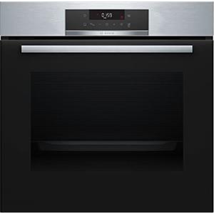 Bosch Elettrodomestici HBA172BS0, Serie 2, Forno da incasso, Pirolisi: pulizia del forno senza sforzo, Display touch, Cottura uniforme, 10 programmi, Acciaio, 60 x 60 cm