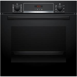 Bosch HQA574BB3 Serie 4, Forno con vapore da incasso, Pirolisi: pulizia del forno senza sforzo, Display LED rosso, 10 programmi automatici, Nero, 60 x 60 cm