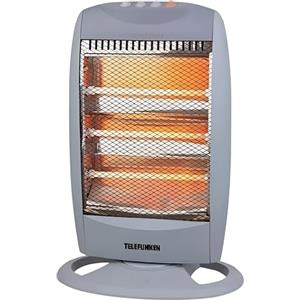 EcoPrice Stufa Alogena Portatile | 3 Livelli di Calore 400/800/1200W, Oscillante, Sicurezza Antiribaltamento | Design Elegante e Compatto, MOD: 08229