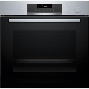 Bosch HRG532BS3 Serie 4, Forno con vapore da incasso, Display LED Touch, Funzione Air Fry, EcoClean, 15 programmi automatici, Acciaio, 60 x 60 cm