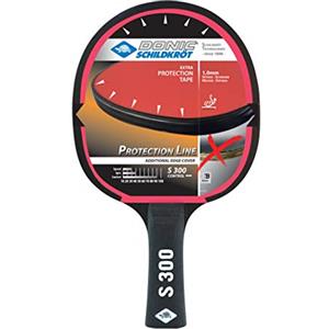 Schildkröt Donic-Schildkröt Racchetta Tennis da Tavolo Protection Line S300, Protezione Contro la Spiumatura, Spugna di 1.0 mm, Gomma Jade - ITTF