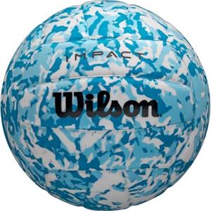 Wilson Pallone da Pallavolo Impact Gen Green, Realizzato con Camera D'Aria Con Blocco a Pressione e Rivestimento in EVA Sostenibile, Ideale Per Uso Interno, Colore: Blu/Bianco, Taglia Ufficiale