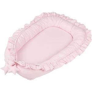 SMELEYOU Baby Nest Pod Lettino in Cotone Neonato Nido Co-Sleeping Pod Portatile Culla Materasso con Pizzo Baby Sleep Pod