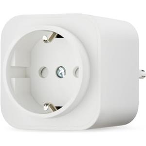 Amazon Basics Presa intelligente 2.4 GHz Wi-Fi smart plug, singola per interni (presa europea), compatibile solo con Alexa, bianco, 1 pezzo