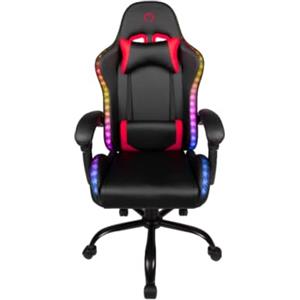 Konix Sedia da ufficio gaming Phantom - Illuminazione RGB - Inclinazione sedile 135° - Pelle sintetica liscia - Cuscino lombare e cervicale - Nero