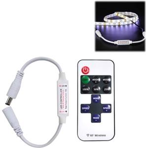 Doukesh Controllore Striscia LED RF Remoto,LED Telecomando Dimmer Banda DC 5V-24V,Mini Controllore LED,Telecomandi Wireless RF a 11 Tasti RF Dimmer Controllo Wireless Controller per Strisce LED SMD