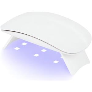 Madenia Mini Lampada UV LED Unghie, 6W USB Portatile Lampada Unghie, Mini Lampada UV con 60s Timer, Fornetto Unghie Semipermanente per Smalto Gel, Shellact per Principianti, Bianco