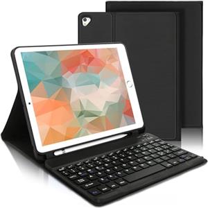 AVNICUD Tastiera per iPad 6 Generazione | Tastiera per iPad 5 Generazione | Tastiera per iPad Air 2/ Air 1, Cover Sottile con Tastiera Bluetooth Staccabile con Layout Italiano per iPad Pro 9.7- Nero