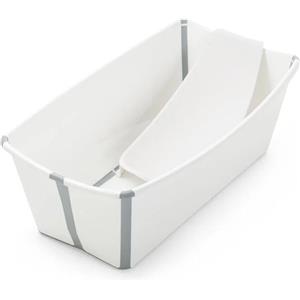 Stokke Flexi Bath - Vaschetta Pieghevole per Bambini con Supporto per Neonati e Tappo Termosensibile
