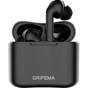 GRIFEMA G-TWS1B, Auricolari senza fili Bluetooth 5.1 Headphones auricolari Bluetooth Sport Wireless Earbuds, Adatto per Correr e Fare esercizio, con custodia di carica e microfono, nero