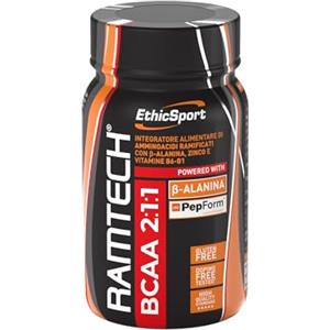 EthicSport - Ramtech BCAA 2:1:1 - Barattolo da 120 cpr x 1500 mg - Integratore alimentare di amminoacidi ramificati per la dieta dello sportivo, con Beta-Alanina e PepForm - peptidi di leucina