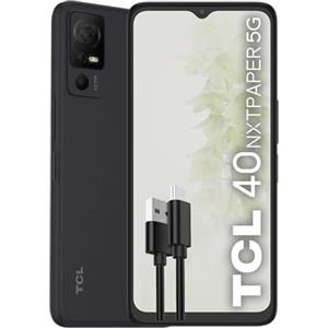 TCL 40NXTPAPER 5G Smartphone 5G, Display 6.6 HD+90 Hz, 256 GB, 12 GB RAM (6GB+6GB RAM expansion) Tripla Camera da 50 MP, Android 13, Batteria 5010 mAh, Starlight Black, USB Type-C Aggiuntivo