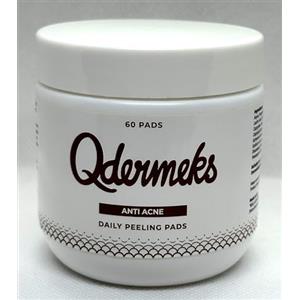 QDERMEKS Glicolico, salicilico, acido lattico QDERMEKS Peeling Pads, olio dell'albero del tè, esfolia la pelle superficiale, combatte le macchie e ingrandisce i pori (60pads)