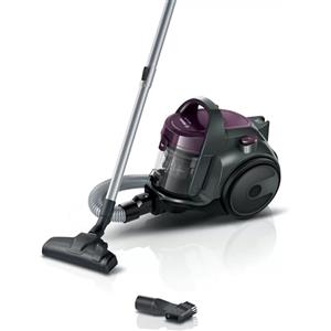 Bosch BGC05AAA1 Serie 2, Aspirapolvere senza Sacco, Potenza 800W, Salvaspazio, Silenzioso, Filtro Lavabile, Raggio d'azione 9 m, Viola