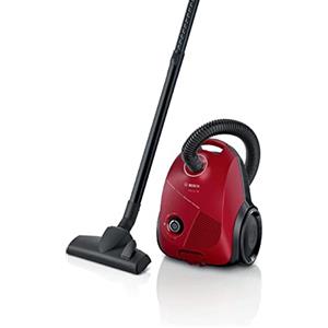 Bosch BGBS2RD1 Serie 2, Aspirapolvere a Traino con Sacco, Potenza 700W, Sacchetti Large da 3,5l, Facile da Usare e Trasportare, Rosso