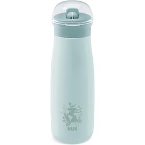 NUK Mini-Me Flip Tazza per bambini con cannuccia | 12+ mesi | 500 ml | Borraccia in acciaio inox per bambini | Beccuccio temperato antigoccia | Infrangibile | Blue Globe