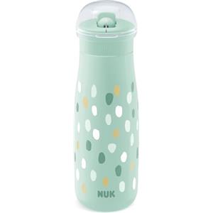 NUK Mini-Me Flip Tazza per bambini con cannuccia | 12+ mesi | 450 ml | Borraccia per bambini | Beccuccio temperato antigoccia | Infrangibile | Mint Dots