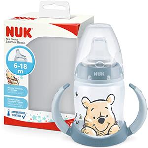 NUK First Choice+ bicchiere antigoccia | 6-18 mesi | Beccuccio in silicone a prova di perdite | Controllo temperatura | Sfiato Anti-Colica | Senza BPA | 150ml | l'imballaggio può variare