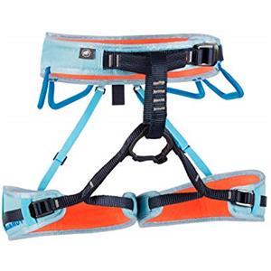Mammut Ophir 3 Slide - Imbragatura da arrampicata da donna, bianco scuro gentian, con struttura a due pezzi e 3 fibbie Slide Bloc
