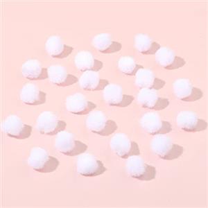 Duories 1000 Mini Pompon Colorati Per Il Fai Da Te, 10 Mm, Morbidi Pompon Di Peluche, Palline Di Feltro Per Compleanno, Matrimonio, Artigianato, Natale, Decorazioni Fai Da Te, Colore Bianco