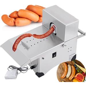 Fablestoryem Annodatrice elettrica per legare salsicce, Legatrice per involucri di salsicce, Macchina per annodare salsicce in acciaio inossidabile, Diametro massimo 50mm, Insaccatrice per salsicce,220V