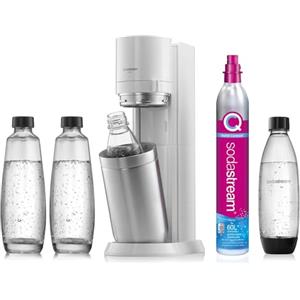 sodastream Gasatore Duo per Trasformare L'Acqua in Acqua Frizzante, Bianco, ‎29 x 25.6 x 44.4 cm; 6.4 kg 1 Bottiglia in plastica e 1 Una Bottiglia in Vetro Incluse