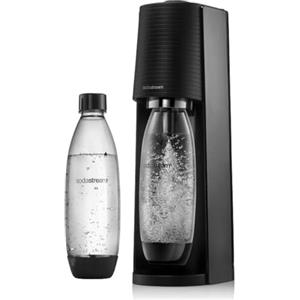 sodastream Gasatore Terra Value Pack x2 con 2 bottiglie fuse lavabili in lavastoviglie da 1L e 1 cilindro di CO2 Quick Connect per gasare fino a 60L, Nero Opaco