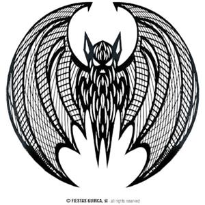 FIESTAS GUIRCA | Sottopentola Pipistrello Nero (38 cm) - Decorazione per Tavola per Feste di Halloween Terrificanti - Ideale per Celebrazioni Spaventose - Nero