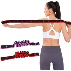 ZDL Elastico Fasce di Resistenza, 2 pezzi Yoga Stretching Band,Elastico Fasce di Resistenza,Cinturino per Esercizi,Bande Fitness per Pilates, Stretching, Fitness, Ginnastica, Danza e Allenamento