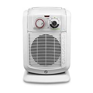 De'Longhi HBC 3052T Termoventilatore Caldobagno, 3 livelli di potenza, Funzione ECO-SILENCE, TIMER 24H, Protezione antigoccia, Ventilazione estiva, Avvolgicavo, per ambienti fino a 65 m³