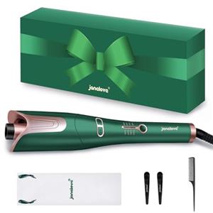 janelove Arricciacapelli Automatico, Ferro Arricciacapelli Professionale Intelligente in Ceramica, 4 Temperatura Professionale Ferro Capelli per Lunghi o Corti Asciutti