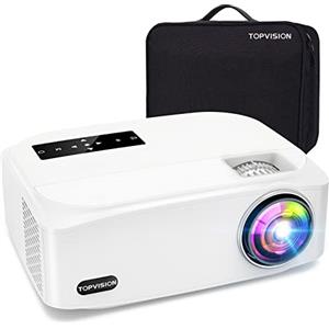 T TOPVISION TOPVISION Videoproiettore da 9500 Lumen con 150.000 Ore di Estensione, Proiettore Full HD 1080P Nativo, Supporto 4K 350 Proiettore Domestico/Professionale per Smartphone/PC/TV Box/ Laptop/PS4/PPT