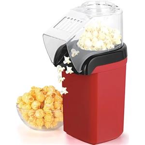 Paluplus Macchina per PopCorn elettrica ad Aria Calda da 1200W, Misura 12x18x26 cm e Capacità 60gr, Pop Corn Pronti in 2 Minuti, Cottura Senza Grassi e Olio, Serata Film, Feste ed Eventi -3828