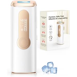 Haarlosy Epilatore Luce Pulsata IPL con Ghiaccio, 3 IN 1 HR/SC/RA Efficiente Luce Pulsata Laser, 9 Livelli di Energia per Depilatore Corpo Donna, uomo, Viso, Ascelle, Gambe, Bianco